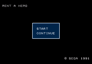 Rent a Hero — Title screen